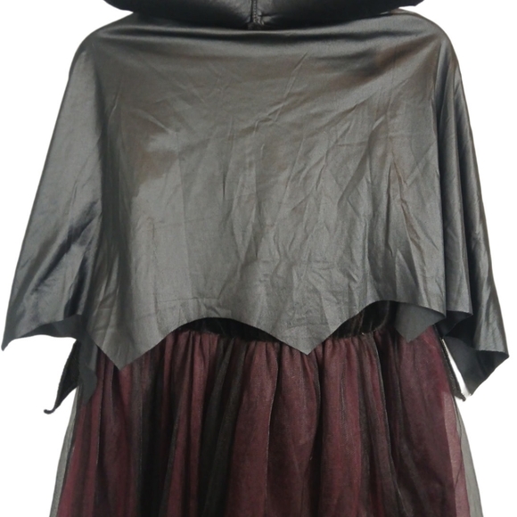 Dracula's Darling XL 14/16 Girls Halloween Costume Vampire Dress Black Tulle Set - Picture 7 of 15